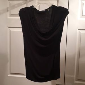 Cowl neck T Tahari sleeveless black top